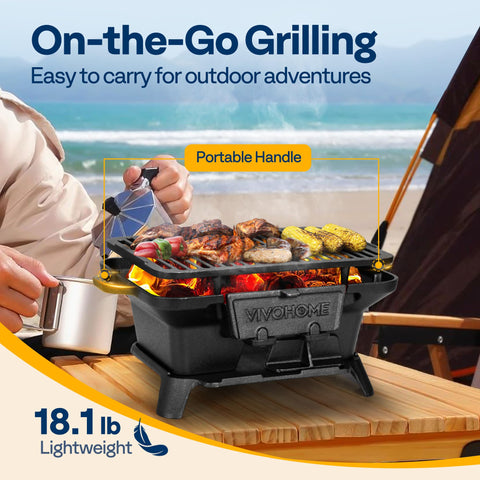 VIVOHOME compact portable design fits car trunks and tabletops