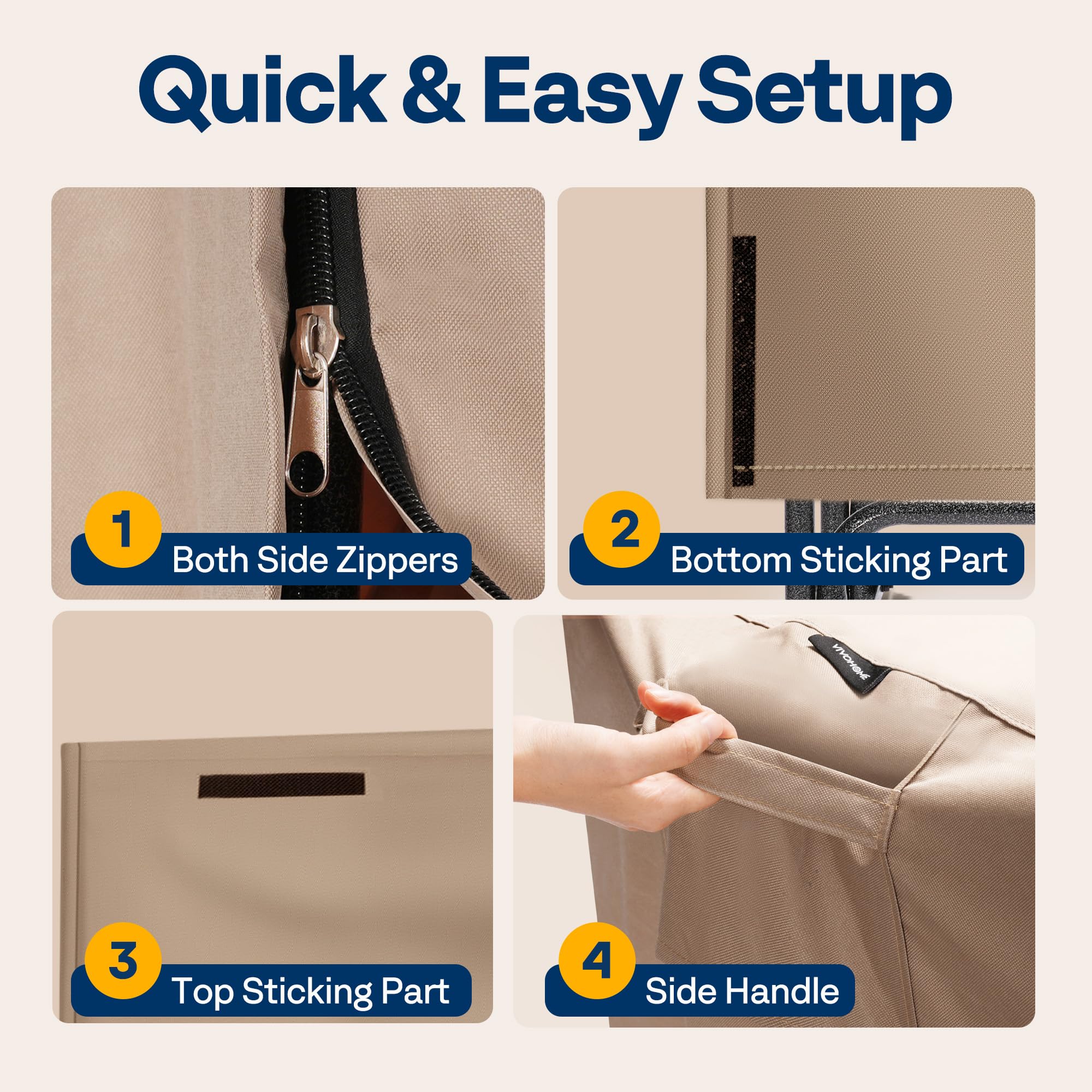 VIVOHOME cover air vents prevent condensation and ballooning.