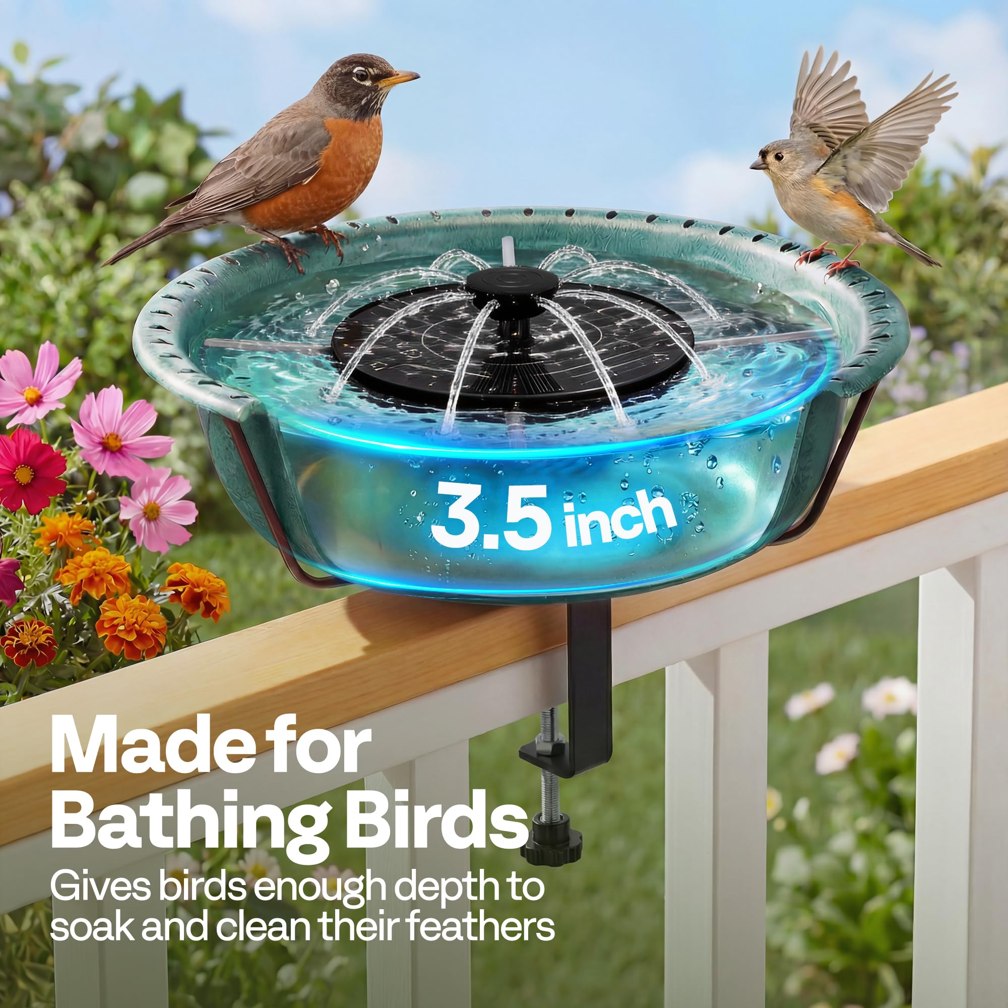 VIVOHOME detachable bowl enables quick water changes and cleaning