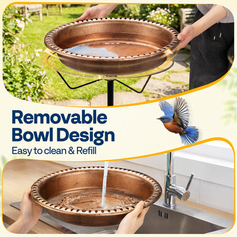 VIVOHOME detachable bowl enables quick cleaning and water changes.