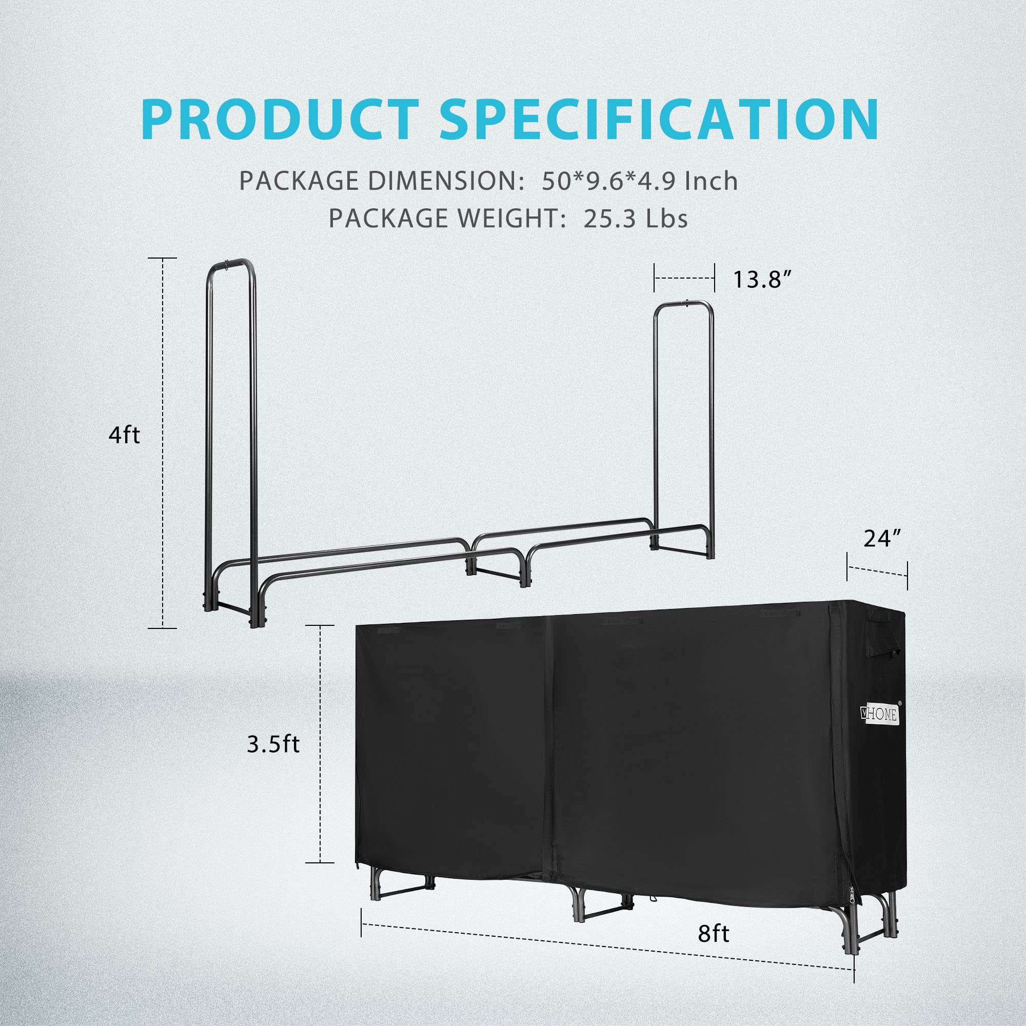 VIVOHOME downward ventilation design promotes dry wood with reduced moisture.