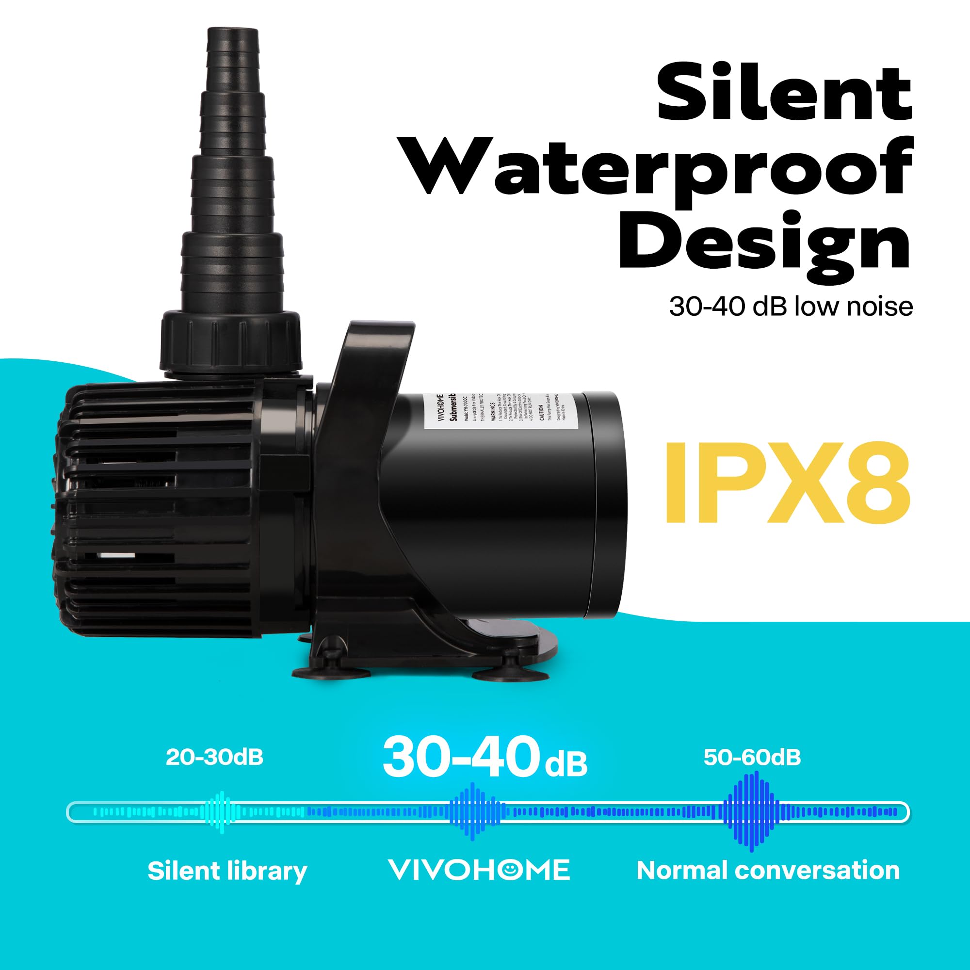 VIVOHOME dual-nozzle kit lets you switch water patterns for fountains.