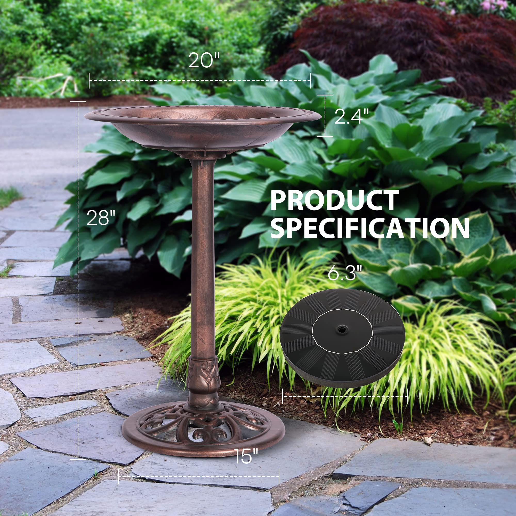 VIVOHOME easy assembly and quick water changes for outdoor use