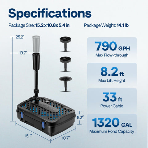 VIVOHOME energy-efficient 37W operation supports long outdoor use.