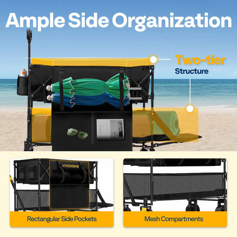 VIVOHOME folding one-step system for quick storage and transport.