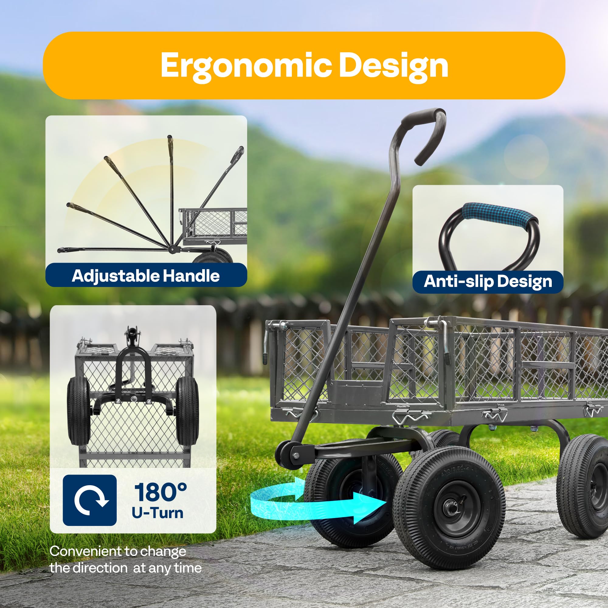 VIVOHOME mesh-steel-bed construction delivers durability for yard duties