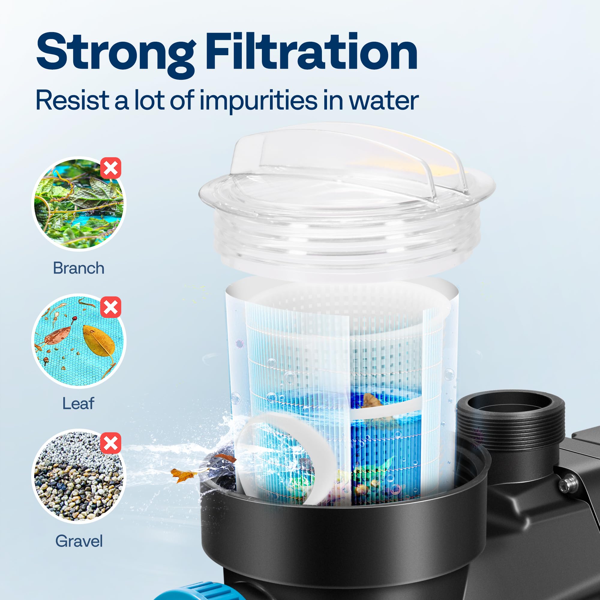 VIVOHOME pool pump bottom drain plug simplifies draining