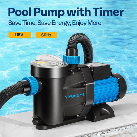 VIVOHOME pool pump dual timer enables programmable operation