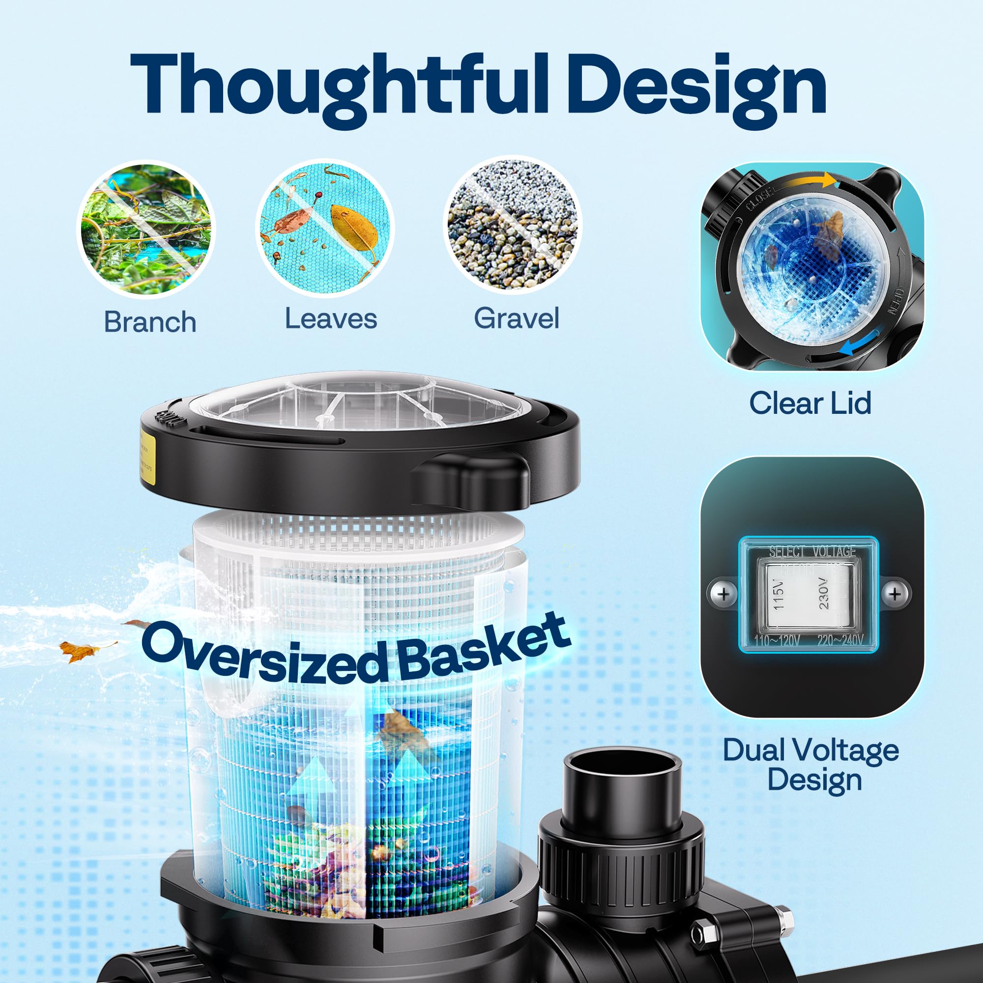VIVOHOME IPX5 housing photo emphasizes weather resistance for outdoor use.