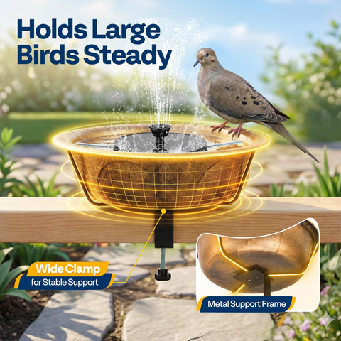 VIVOHOME solar pump with 3 nozzles delivering soft, natural sprays.