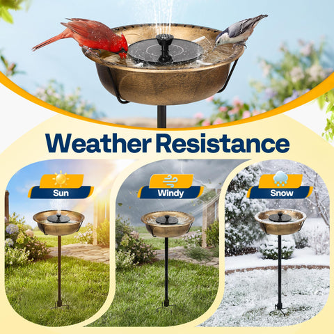 VIVOHOME 4-prong base anchors the stand for stable bird visits