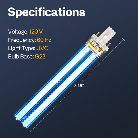 VIVOHOME UV-C bulb with shielding emphasizes safety during installation