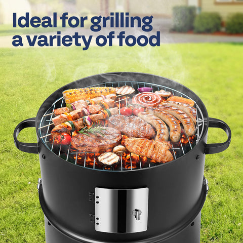 VIVOHOME vertical smoker with built-in thermometer for precise temperature monitoring
