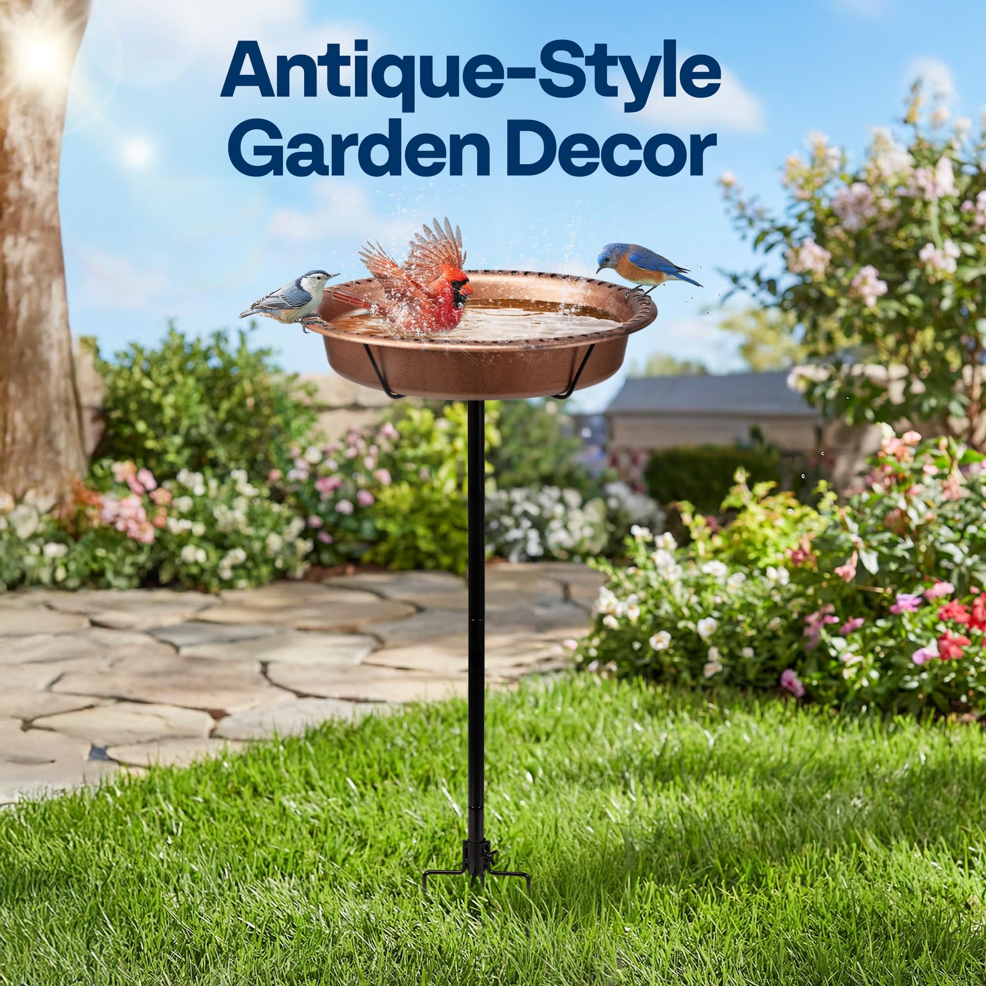 VIVOHOME weather-resistant ABS with bronze finish resists fading and rust.