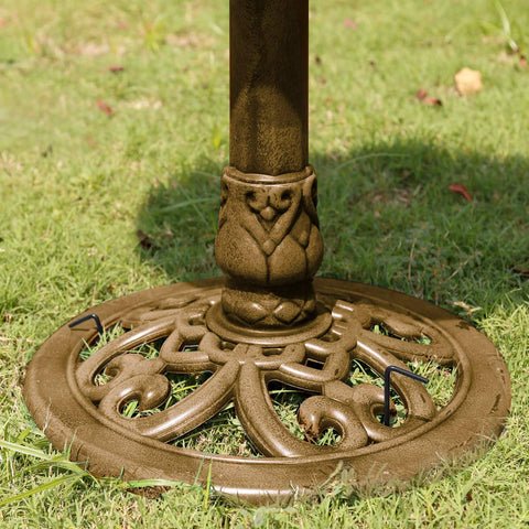 VIVOHOME weather-resistant polyresin bath stands up to sun and rain.