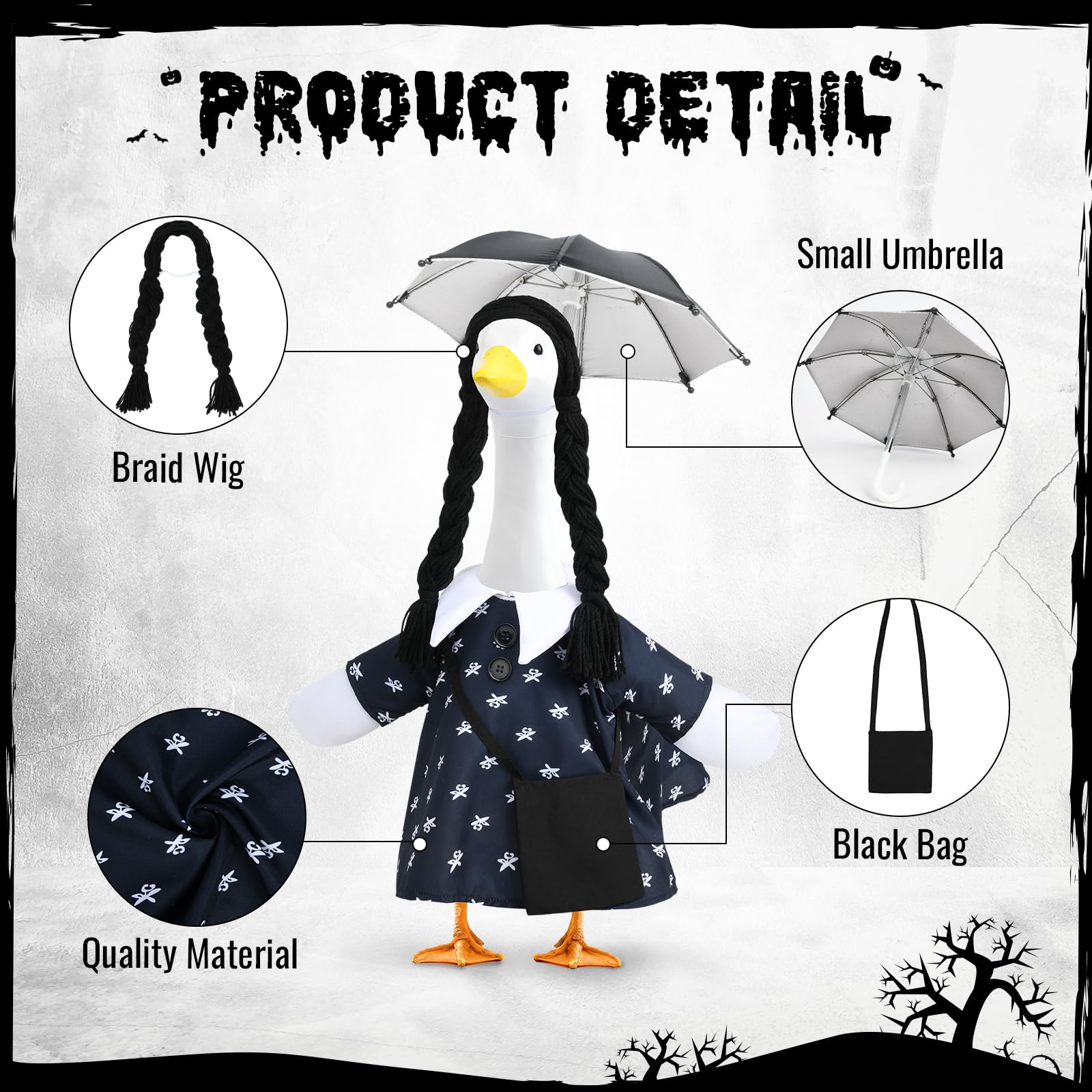 VIVOLOOM umbrella accessory attaches easily to the goose neck during display.