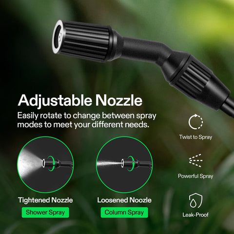 50-inch hose increases spraying radius on the VIVOSUN sprayer.