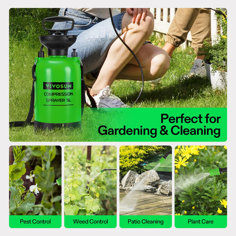 Thick reinforced bottom on the VIVOSUN sprayer enhances outdoor durability