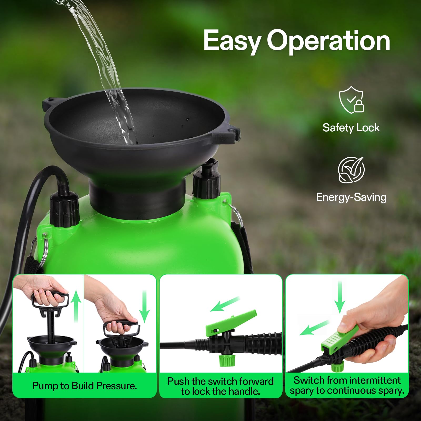 Liquid level indicator on the VIVOSUN sprayer helps monitor solution levels at a glance