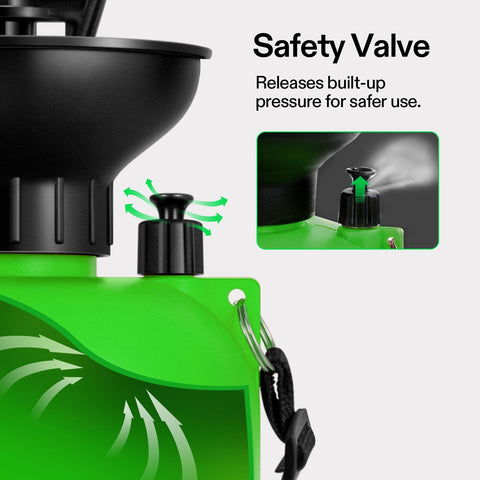 Safety valve on the VIVOSUN sprayer for safe pressure relief during use