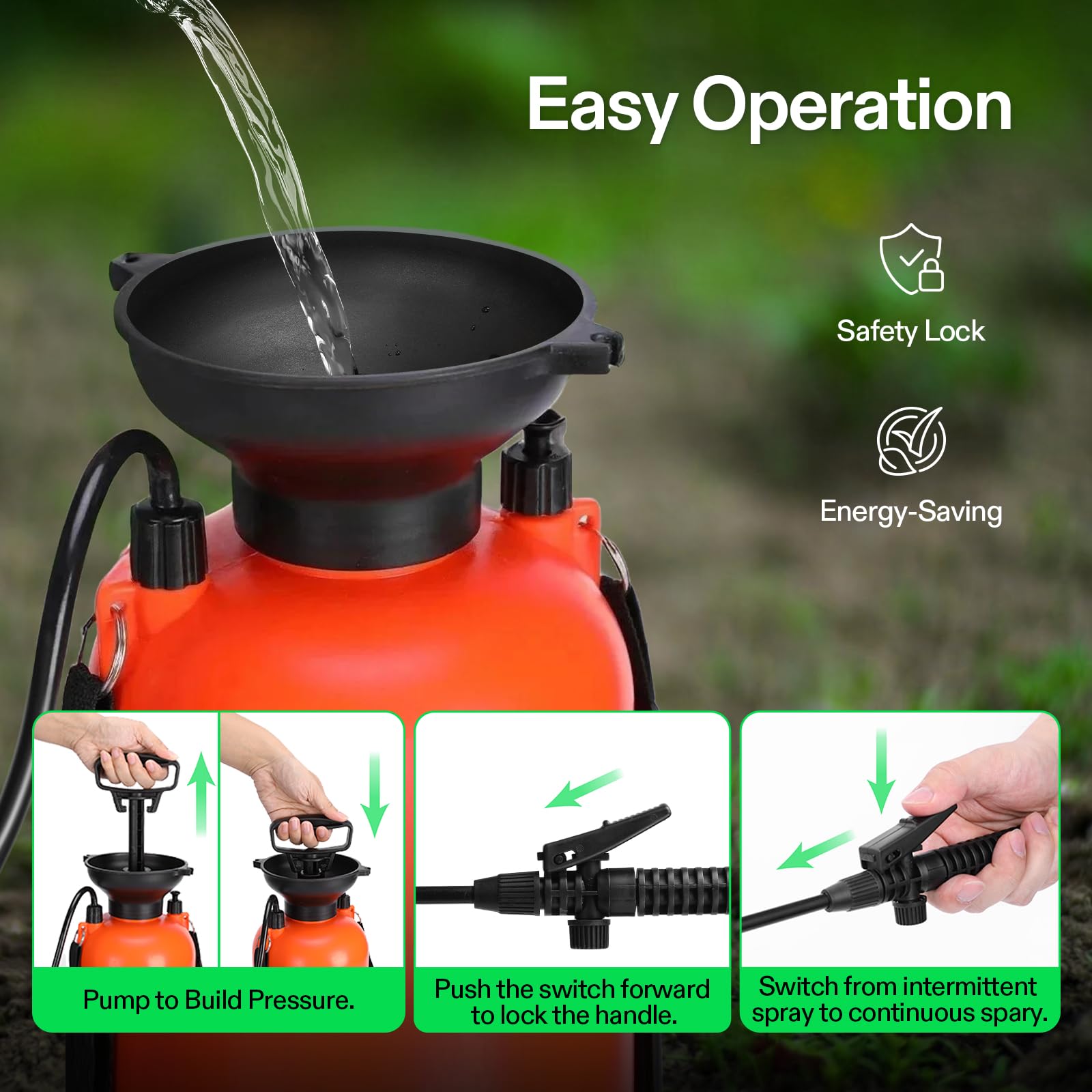 Durable base design on the VIVOSUN sprayer improves stability.