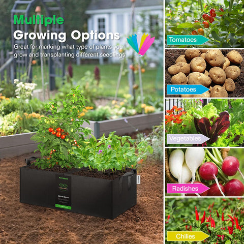VIVOSUN 2-grid design provides separate zones for diverse plantings.