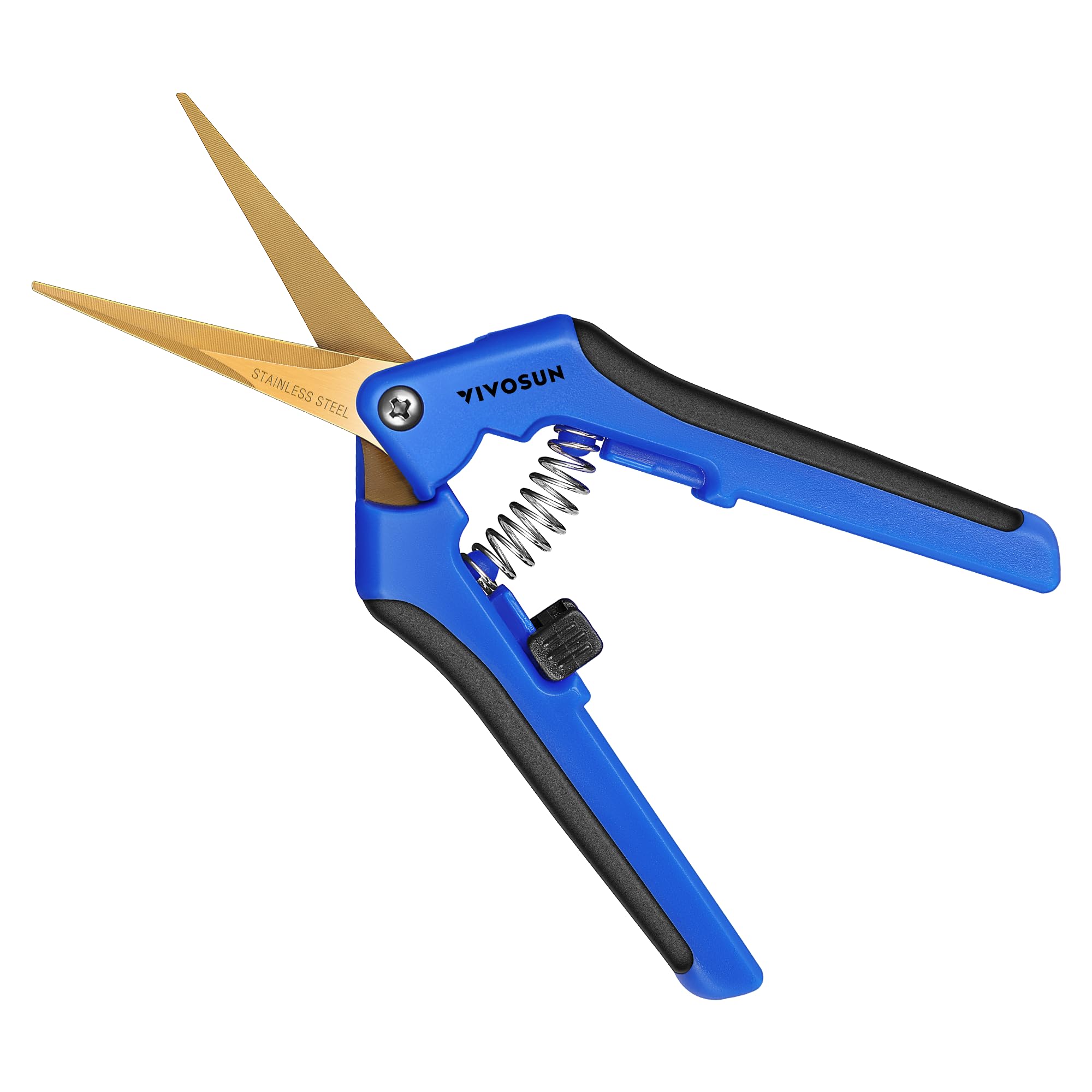 VIVOSUN 2-pack curved gardening scissors with 6.5-inch blades for precise pruning.