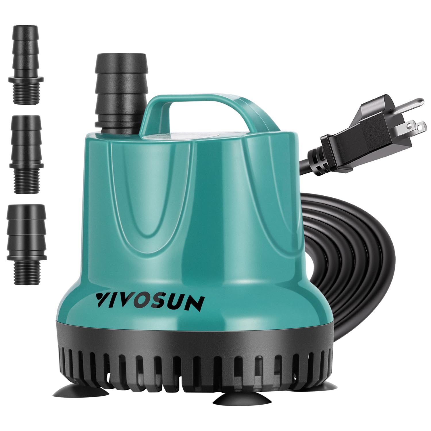 VIVOSUN 260GPH submersible pump front view for compact aquariums.