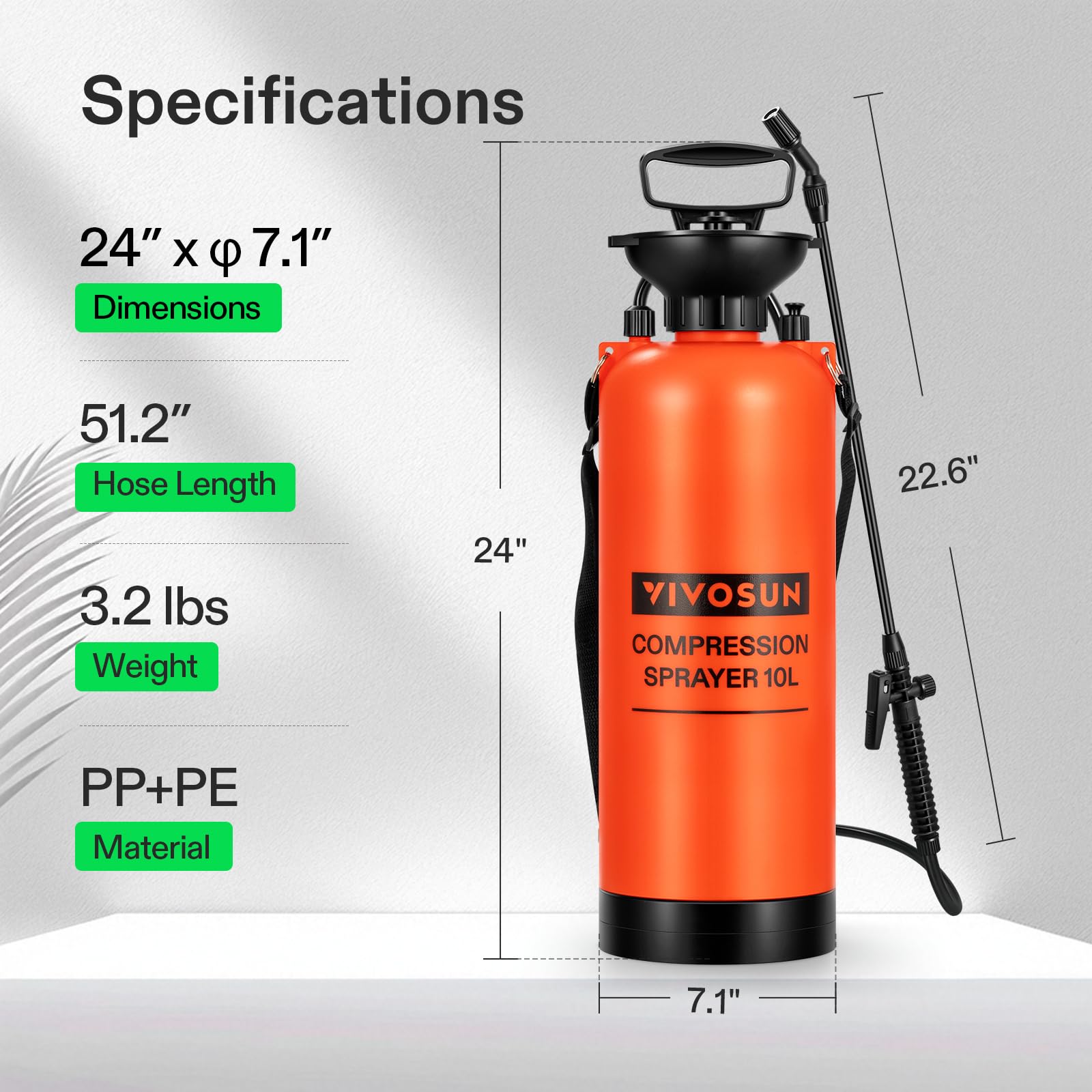 VIVOSUN sprayer adjustable nozzle for mist or jet spray on plants