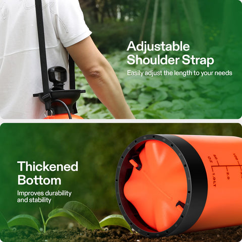 VIVOSUN pressurized sprayer delivering steady spray with minimal pumping
