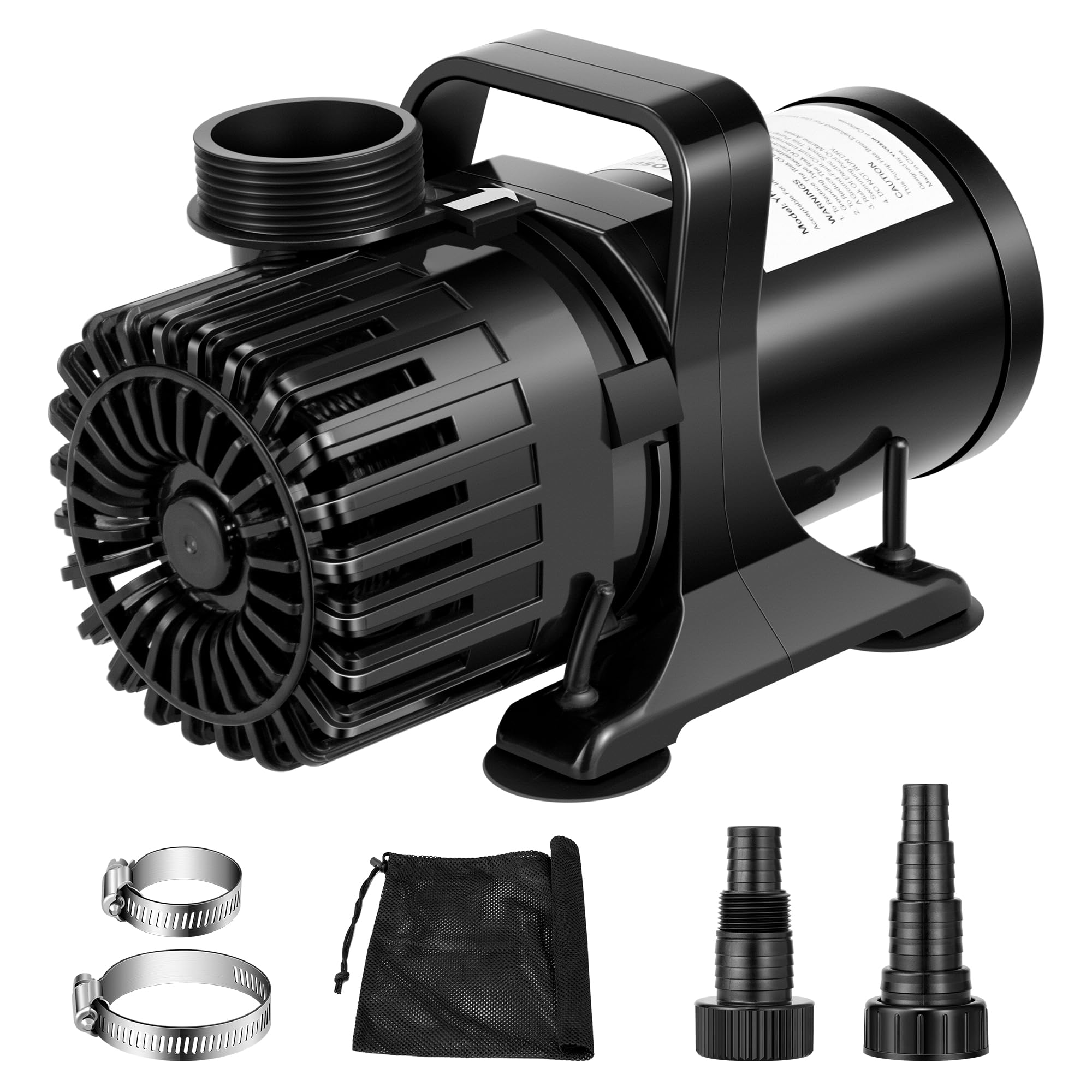 VIVOSUN 2700GPH submersible pump with barrier bag for clog-free operation