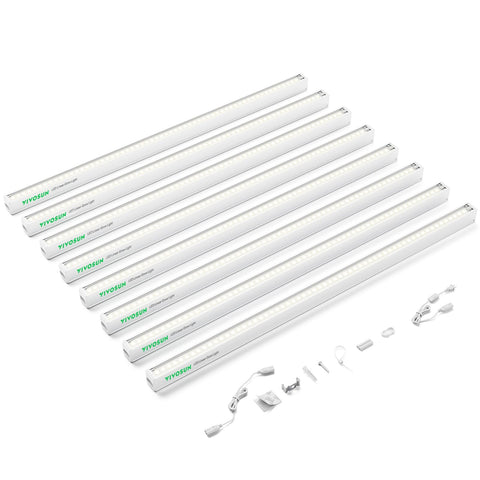 VIVOSUN 2ft grow light strip delivers full-spectrum light for thriving seedlings.