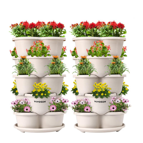 VIVOSUN 2-pack 5-tier planter assembly for modular space-saving setup.