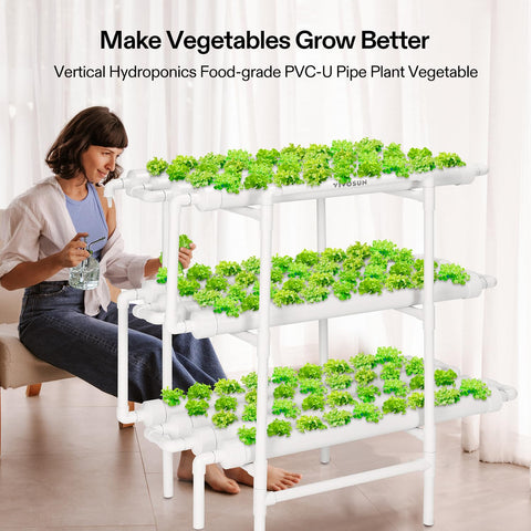 VIVOSUN 3-layer PVC pipe design enabling scalable indoor cultivation