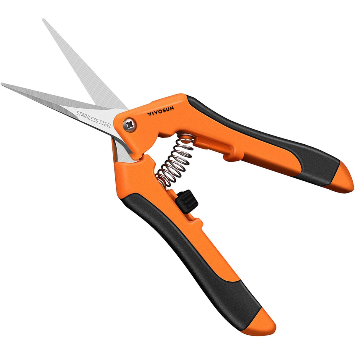 VIVOSUN 3-pack 6.5-inch gardening scissors orange for precise pruning