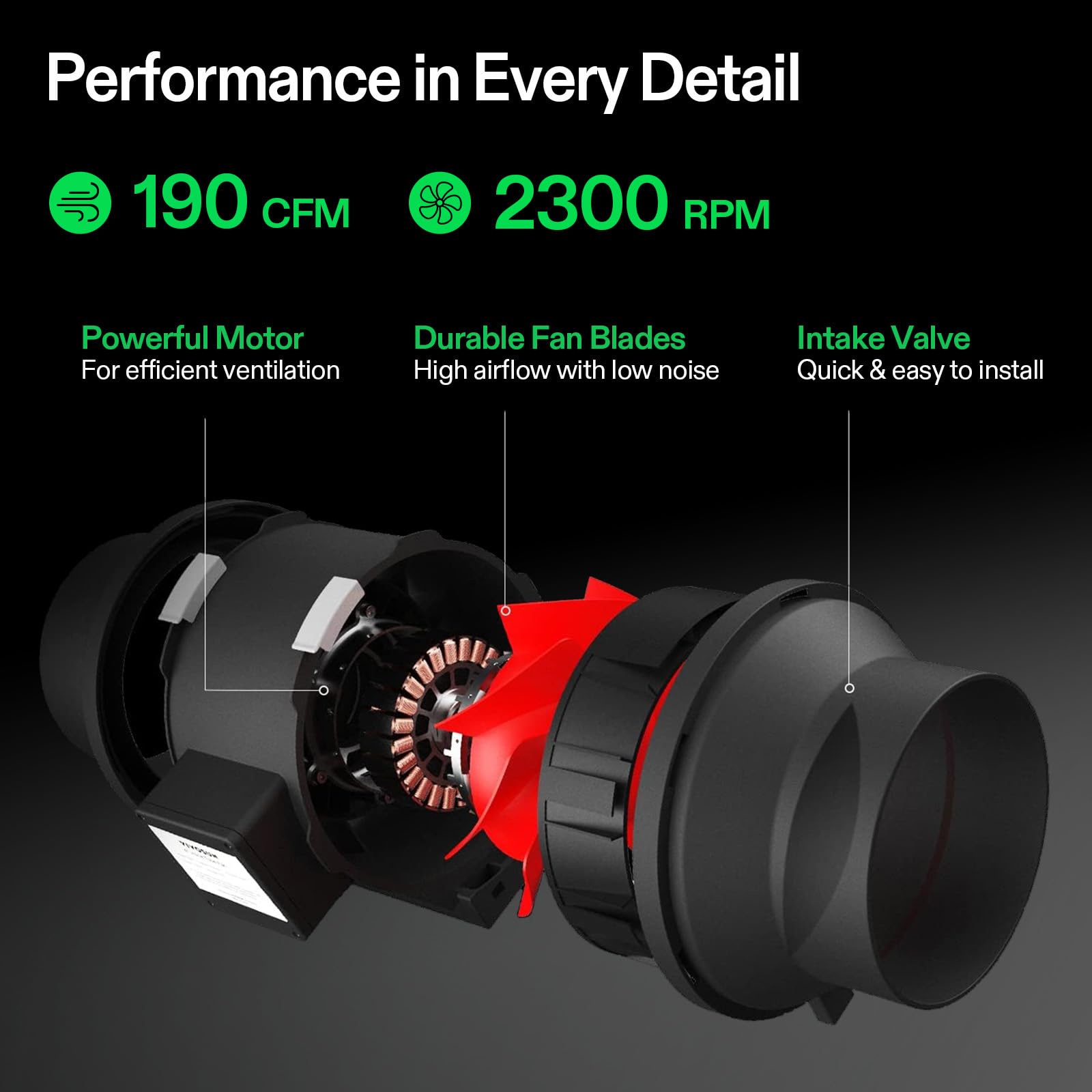 VIVOSUN 4-inch carbon filter for odor control during grow
