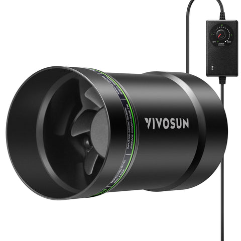 VIVOSUN 4in inline exhaust fan assembly for grow tents improving airflow.