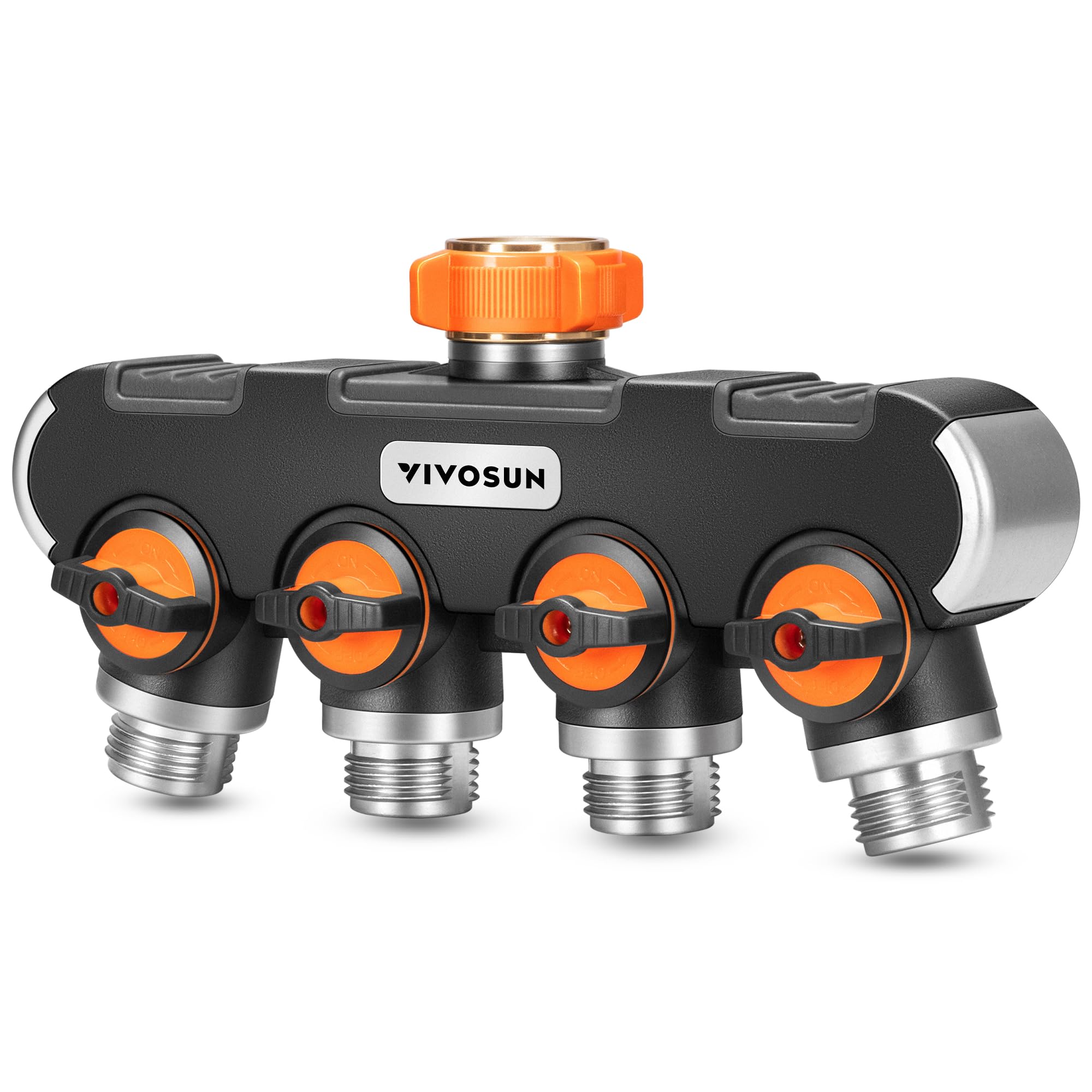 VIVOSUN 4 way hose splitter front view for efficient yard watering