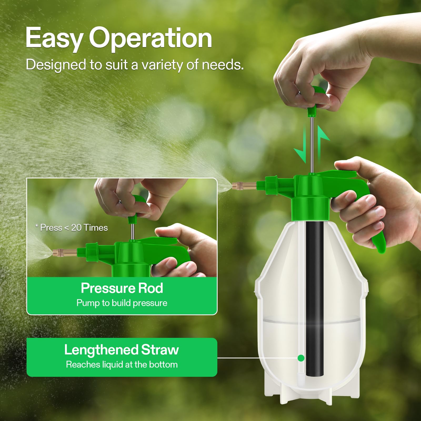 VIVOSUN 50oz spray bottle is translucent with scale for precise refills.