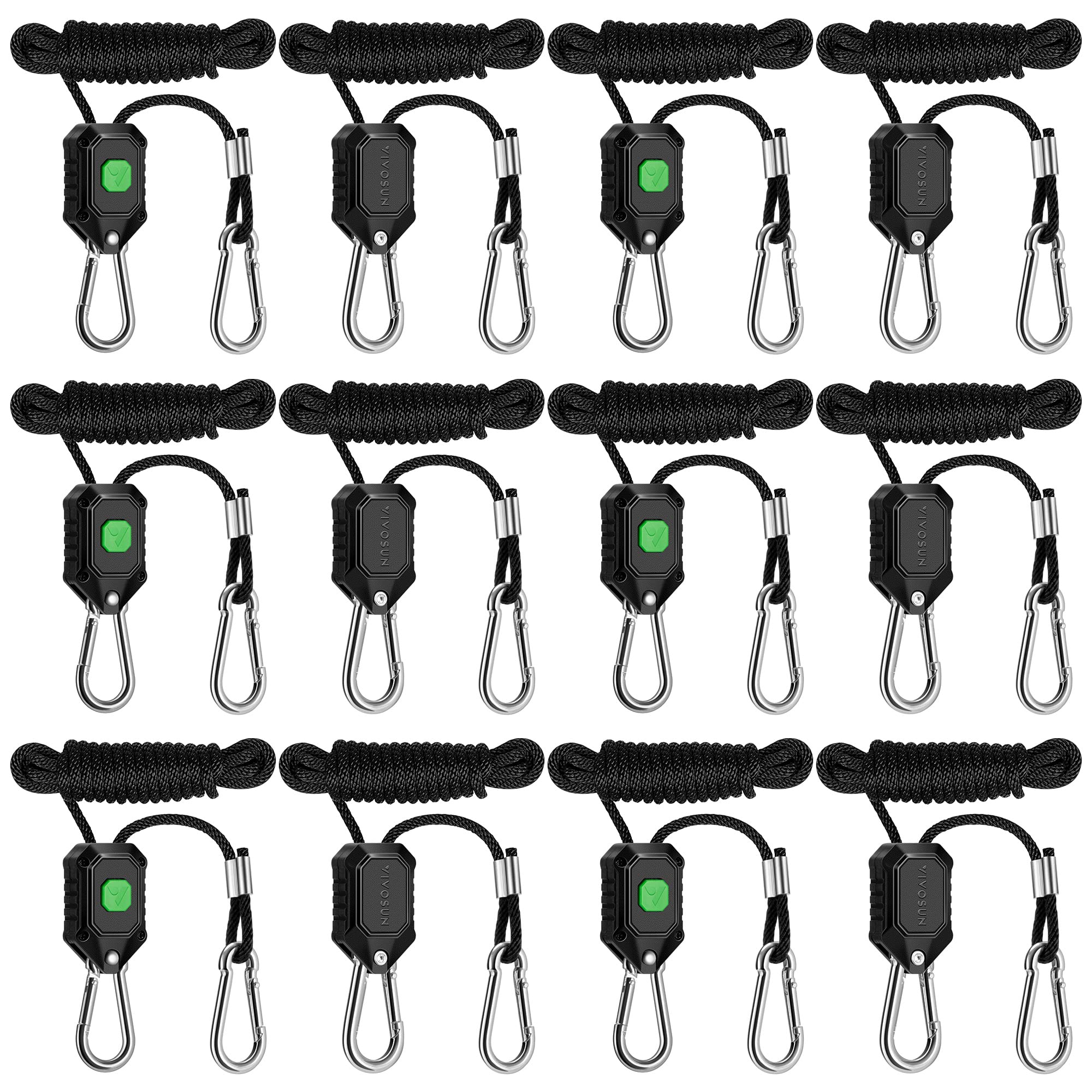 VIVOSUN 6-pair 1/8 inch adjustable hanger for secure grow light mounting