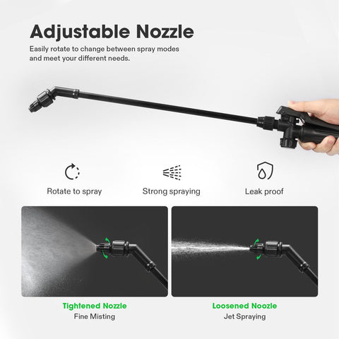 VIVOSUN adjustable nozzle offering jet or mist spray for versatility
