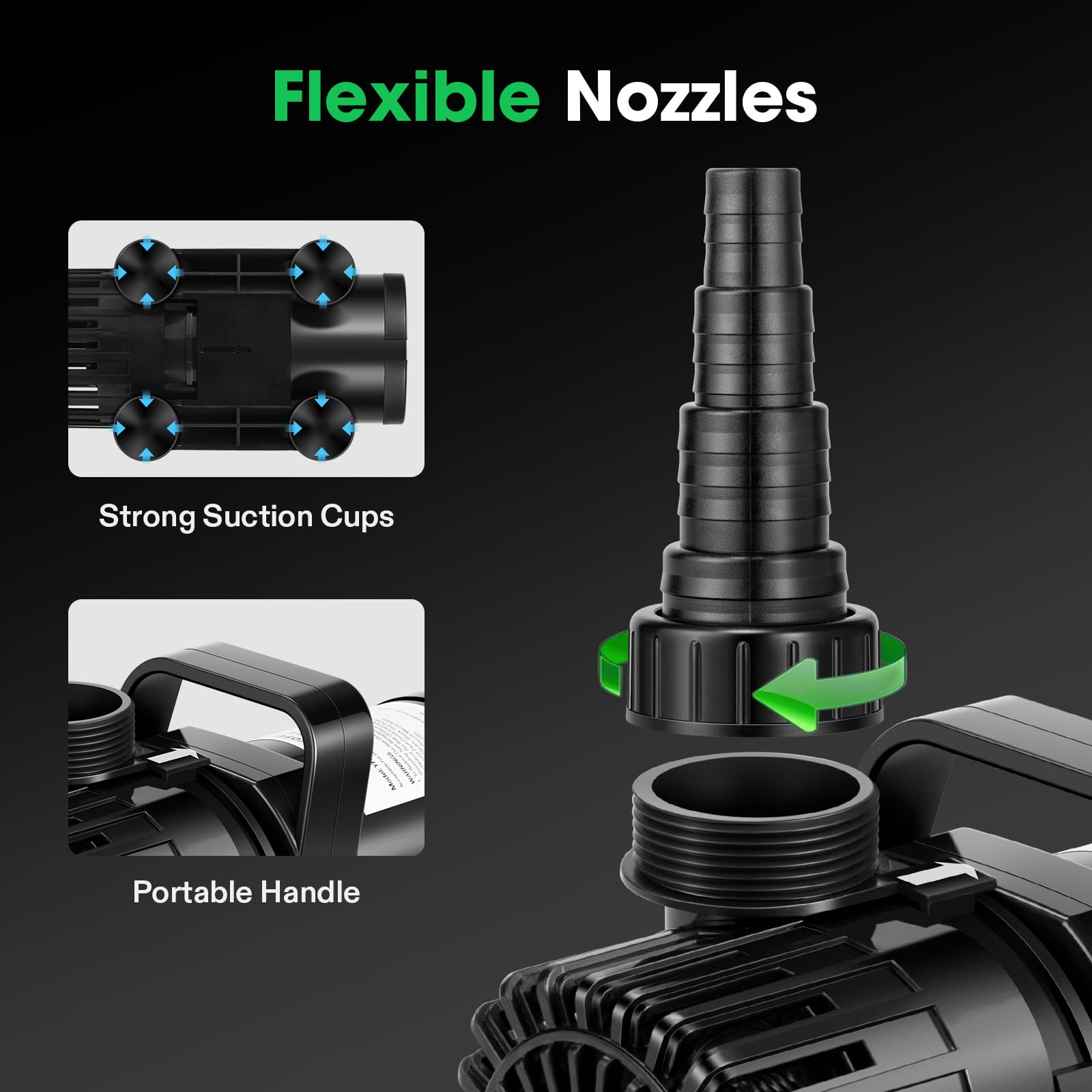 VIVOSUN adjustable outlet directs water flow for versatile setups