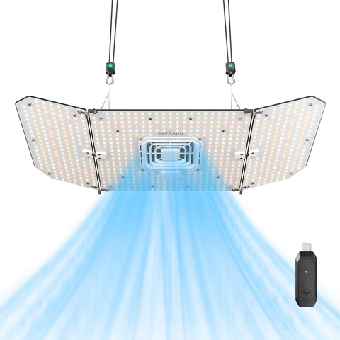VIVOSUN AeroLight Wing AW200SE front view with integrated circulatory fan for balanced airflow