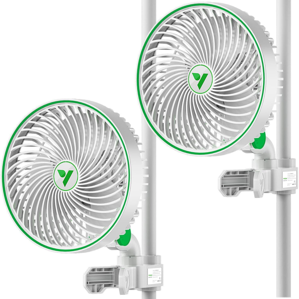 VIVOSUN AeroWave E6 clip fan close-up shows firm grip and non-slip rubber pad.