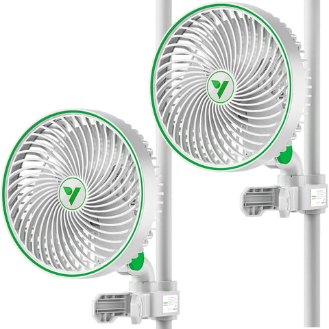 VIVOSUN AeroWave E6 clip fan close-up shows firm grip and non-slip rubber pad.