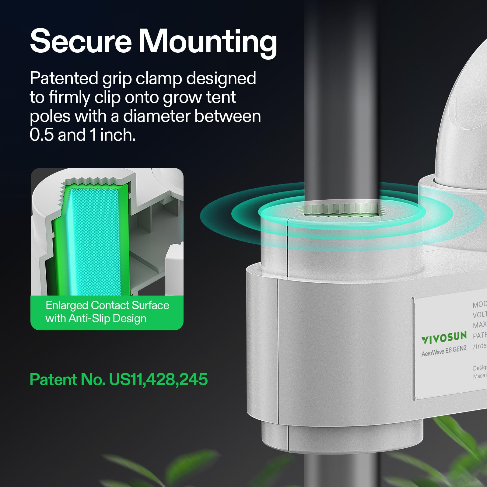 VIVOSUN AeroWave E6 IP54-rated fan stands up to humidity in grow tents.