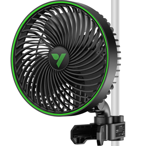 VIVOSUN AeroWave E6 Gen2 clip fan assembly delivering strong airflow with quiet operation