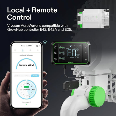 VIVOSUN AeroWave E6 smart WiFi control for remote speed and timer