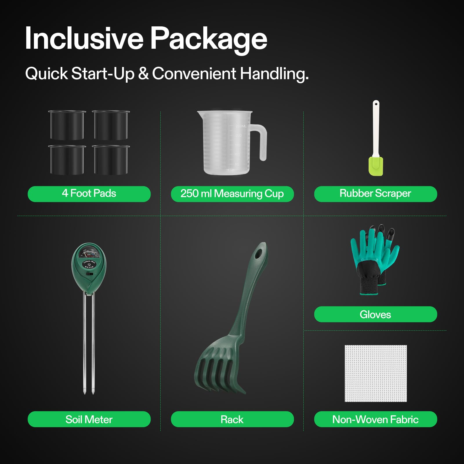 VIVOSUN all-in-one accessories pack includes tools for quick setup