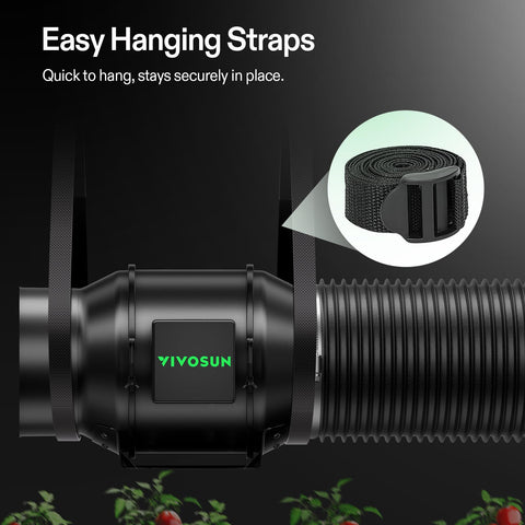 VIVOSUN aluminum ducting with PET core for durable, flexible routing.